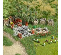 Juego De Jardín Con Duendes De Jardín HO/OO Gauge Busch 1835