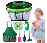 Juego De Jardinería Infantil - 7 Piezas Juguete Educativo Científico - Herramientas de Jardinería Infantiles - para Trasplantar Mezclar Tierra Podar Regar Jardineros Niños y Niñas al Aire Libre