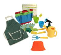 Juego de jardinería para niños de 11 piezas, juego de jardinería para niños pequeños con bolsa de mano, herramientas educativas para mejorar las habilidades prácticas del ejercicio | Juegos de herram