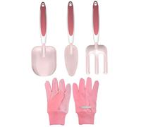 Juego de jardinería para niños, juego de jardinería para niños pequeños de 4 piezas que incluye guantes, pala, rastrillo, herramientas para y juguetes pequeños para y niñas.