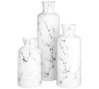 Juego de jarrones Blancos para decoración, sostener Hierba de Las Pampas, Flores secas/Frescas, jarrones para tu Cocina, Dormitorio, Oficina, Sala de Estar, baño o decoración de