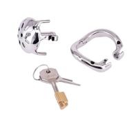 Juego de jaula para pene de acero inoxidable de 34 mm con dilatador uretral, tapón para pene y cinturón para brindar a los hombres una experiencia de cinturón de castidad de metal única y cómoda.(51mm