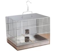 Juego de jaulas Ligeras para pájaros, Jaula for Pájaros Colgante De Acero Inoxidable con Comedero Bandeja Extraíble 29x20x23cm