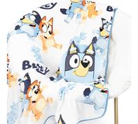 Juego de Jay Franco Bluey & Bingo Nogginz: manta y almohada de viaje ligeras de 40 x 50 pulgadas, juego de cama infantil supersuave de 2 piezas.