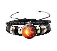 Juego de joyas de boda, pulsera de cuero, joyería de piedras preciosas, cielo, vidrio, tiempo, pulseras tejidas a mano, pulsera de navegación, C, talla única