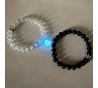 Juego de joyas de cuentas luminosas únicas para parejas, elección creativa y elegante de accesorios