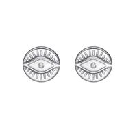 Juego de Joyas Ojo Malvado y Forma Estrella, Joyas de Perforación Hipoalergénicas, Aretes Diarios Modernos y Sencillos(Silver,Eye of the Demon)
