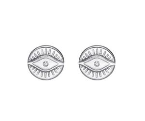 Juego de Joyas Ojo Malvado y Forma Estrella, Joyas de Perforación Hipoalergénicas, Aretes Diarios Modernos y Sencillos(Silver,Eye of the Demon)
