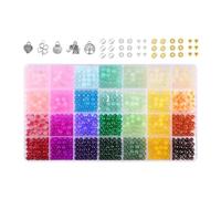 Juego de joyas para manualidades, 28 cuentas de de sombra, de diseño de pulsera hecha a mano, paquete de creación de accesorios decorativos, colección de montaje de de bricolaje
