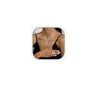 Juego de Joyas para Mujer Collar Pendiente Pulsera Conjunto de Joyería Nupcial Brillante Cristal Diamantes de Imitación Joyas de Boda Circonita Cúbica en Forma de Lágrima Accesorios (Plata4)