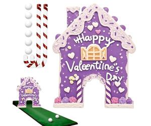 Juego de juego de golf de pan de jengibre - Mini jèu dôe putting đ'interior con clubes y bolas eń caña de azúcar, juguete dë gòlf portátil para las vacaciones | ayúo de día de San Valentín