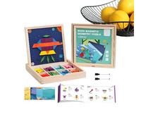 Juego de ,Juego de Reflexión Lógica de Madera para Mesa,Bloques de Puzzle para Niños | para Niñas Niños Jóvenes Familia Casa Viaje Escuela