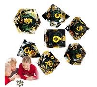 juego de juego de rol, juego de rol,Juego de mesa portátil con pequeños 7X | Kit multifuncional Pequeños poliédricos para la reunión familiar de la mesa doméstica