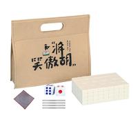Juego de juego genérico Mahjong, Compact Family Tile Match, Incluye Tablecloth, Ruler, Dice, Carrying Case for Travel, Holidays, Birthday Party Entertainment 0,94 x 0,67 pulgadas