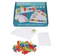 Juego de Juegos de Alfabeto de Juguete para Aprender a Ver y deletrear, Juego Educativo de Letras a Juego, Bloques de construcción de Madera para niños de 3 años en adelante con