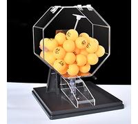 Juego de juegos de bingo profesional, selector de números de pelota, máquina de lotería manual con jaula de bingo acrílico, bolas de bingo de ping pong de 1.6 pulgadas-50 PC, para grupos grandes