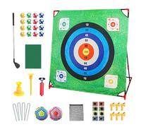 Juego de juegos de chipping de golf - dark pattern golf mat | Ayudas de entrenamiento para adultos, 4 juegos de pruebas Golff con club desmontable, juguete educativo al aire libre para la práctica de