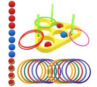 Juego De Juegos De Lanzamiento De Anillo - Juguete De Piscina De Juegos | Summer Water Sports Fun Pool Games | Juego De Anillo De Estanque Flotante | Deportes De Agua De Espuma Set Con Bolas |