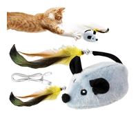 Juego de juguete de gato de movimiento activado, Catnip Infused Moving Mice, gato automático Mouses Toy, recargable Cat Chasing Mouses Toy, 11 x 6 x 5,5 cm, 4,33 x 2,36 x 2,17 pulgadas para gatos
