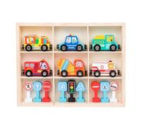 Juego De Juguete De Madera | Máquina Magnética Educativa,Juego De Coches De Juguete,para Juegos Interiores Niños y Niñas 3 Años Guardería Casa Aula
