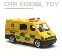 Juego de juguete de vehículos de emergencia de aleación de metal Premium a 1:43, que coche de policía, camión de bomberos y con acción de retroceso y diseño fundido a presión