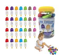 Juego de juguetes a juego de helados de aprendizaje en alfabeto, reconocimiento de letras para preescolares - Aprender palabras en inglés Toyadores de reconocimiento de clasificación de color