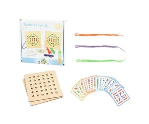 Juego De Juguetes Con Cuerdas - Kit De Cordones Educativos, Herramienta Práctica, Juego Desarrollo De Habilidades | Patrones Coloridos Vibrante, Acabado Sin Tóxico Ideal Para Niños