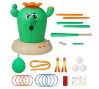 Juego De Juguetes De Cactus con Control Remoto 4 En 1, con Controlador Fácil De Usar, 26x18cm, Juguetes Musicales para Saltar, Lanzacohetes Y Juego De Béisbol, Interactivo, para Niños A Partir 3 Años