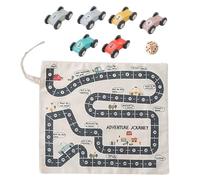 Juego de juguetes de coche de madera - Pequeños coches de madera, juego de alfombra de juego, actividad familiar interactiva, entrenador de pensamiento lógico, juguetes educativos | Juego de vehículo