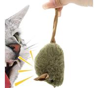 Juego de Juguetes de Cocina genéricos, Mice Cat Toys, Interactivo Kitten Toy, Squeak Mice Chewing Plush Realistic Toy for Indoor Cats and Pets, 14 x 4,5 cm, 5,51 x 1,77 Pulgadas, Improved Engagement