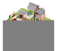 Juego De Juguetes De Construcción De Simulación, Diseño De Ensamblaje Detallado, 1 Juego, Kit De Casa En Miniatura De Bricolaje, Juguete Modelo De Arquitectura, Enfoque En El Desarrollo De Habilidades