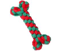 Juego de juguetes de cuerda para perros, juguetes masticables de algodón para perros, formas de huesos festivos, juguetes interactivos festivos para dentición para cachorros para todos los tamaños de