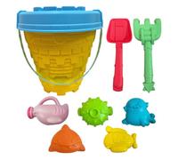 Juego de juguetes de de playa, Juego de juguetes de de playa para niños,Interactive Funny 8x/Set Beach Playset - Juguetes de castillo de , lata de riego de cubos para niños y divertidos al aire libre