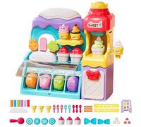 Juego De Juguetes De Helado para, Juguete De La Máquina De Helado Con Pastel, Juguete De Postre Para Niños, Suena Jugar Juegos De Comida, Juego De Juego