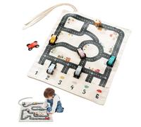 Juego de juguetes de madera para coches, juguetes de madera para niños,Juego de Mesa de Conducir y Estacionar sobre Pista de Lona con Dados | Juegos de mesa con interacción entre padres e hijos, ajedr