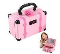 Juego De Juguetes De Maquillaje - Jueces De Maquillaje De Chicas De Fingend Girls | Juego Portátil Con Estuche De Almacenamiento Para Tocador De Niños, Colorido Kit De Maquillaje Para El Hogar, Jardín