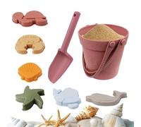 Juego de juguetes de playa de silicona, plegable, flexible, Sand Shovel, Easy Carry Travel, Animal Shape Molds Backyard Sandbox Play, Inflatable Pools for Coastal Family Vacations Seaside Fun