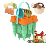 Juego De Juguetes De Playa: Paquete De Actividades Divertidas, Equipo De Viaje para Niños | Accesorios De Molde De De Escultura Reutilizables, Organizador De Malla Portátil De Malla, Adultos, Lo