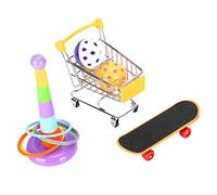 Juego de Juguetes de Rompecabezas para Loros, 4 Piezas, Carrito de Bolas de Campana Interactivo, Kit de círculo de monopatín para Loros, Entrenamiento de pie, Juego de Aves,