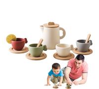 Juego de juguetes de té de madera genérico Little Girls, Princess Tea Show Toys | Juego de Juguetes de Tiempo de Juego de Rol Princesa, Juguetes de Juego Versátiles para Cumpleaños, Días de Infancia y