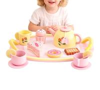 Juego de juguetes de té para niñas - Juego de imitación con dulces, juego educativo de 16 piezas | Tea Party para niñas | Para niñas de 6 a 8 años, Día del Niño, Día de Acción de Gracias y