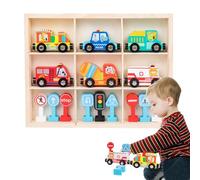 Juego de juguetes de tren de madera, juego educativo magnético, juguete de ferrocarril, para niñas a partir de 3 años, preescolar, hogar, habitación infantil, guardería, interior