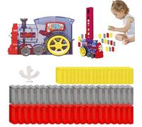 Juego de juguetes de tren eléctricos, juego de juguetes de tren para niños | Juguete de tren automático para construir bloques de luz y sonido,Desarrollo creativo del cerebro de