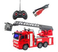 Juego De Juguetes De Vehículo De Camión De Bomberos - Modelo De Camión De Rescate Para Vehículo De Emergencia Control Remoto Material ABS Respetuoso Con La Seguridad, Divertido Juego De Simulación,
