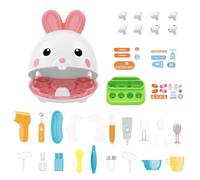 Juego de juguetes dentistas - Lindo juego de rol de conejito, juego de dentista, juego creativo para niños, juego de odontología, juego de guardería, educación clásica, premio escolar, regalo de