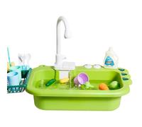 Juego de juguetes falsos, juego de juguetes de limpieza para niños - Juguete sensorial colorido con agua corriente | Actividades divertidas del viaje por carretera, juegos de viaje para niños