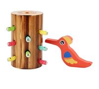 Juego de juguetes magnéticos de madera - Juego de atrapa , Juego educativo preescolar | Actividad de alimentación magnética de aves para niños y niñas, desarrollo de habilidades