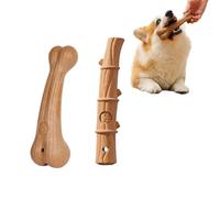 Juego de Juguetes Masticables de Pino para Cachorros,Paquete de 2 Marrones con Formas de Hueso y Nudo de Bambú,Sostenibles y Duraderos,Cuidado Dental,Refresco de Aliento y Alivio del Estrés