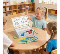 Juego De Juguetes Matemáticos Aritméticos - Aprendizaje De Madera | Bloques De Conteo Educativos para Niños, Juegos De Números Preescolares, Juguetes De Desarrollo Cerebral Temprano para El