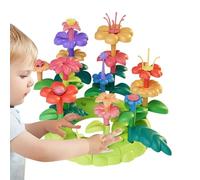 Juego de juguetes para construir flores, juguetes para construir jardines de flores,Juguete de jardín de infantes en edad preescolar | Juego apilable de juegos para niños, juguetes para hordas